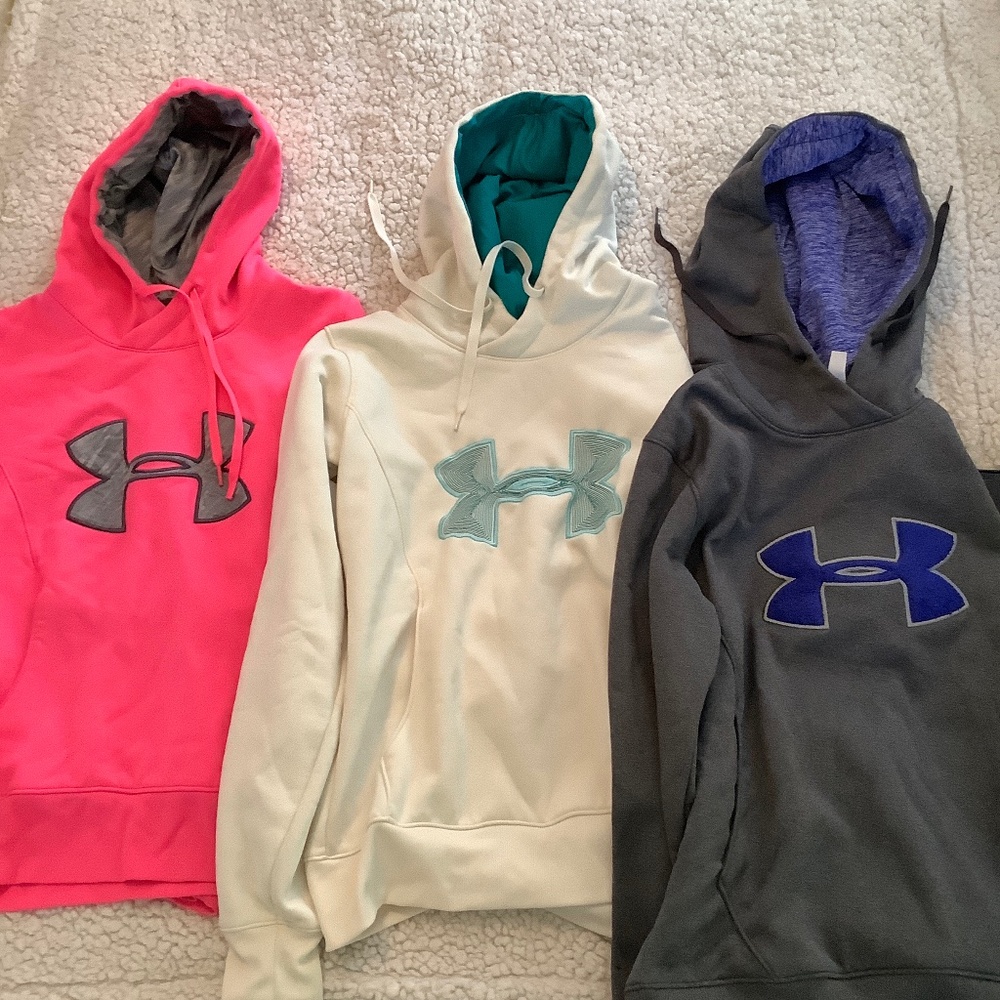 3 under Armour hoodies
